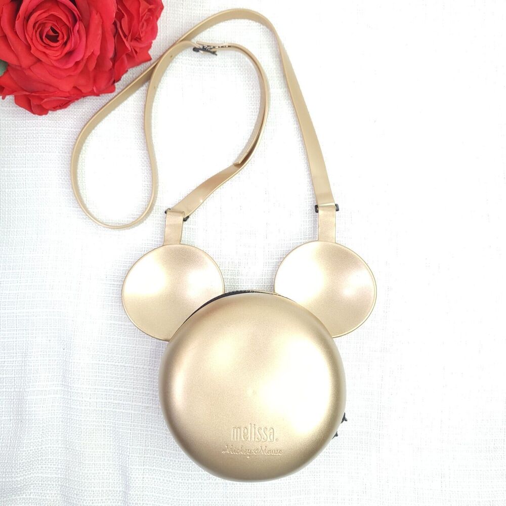 NWOT Disney Parks Melissa Gold Mickey Mouse Jelly Crossbody Bag VHTF RARE - Picture 3 of 10